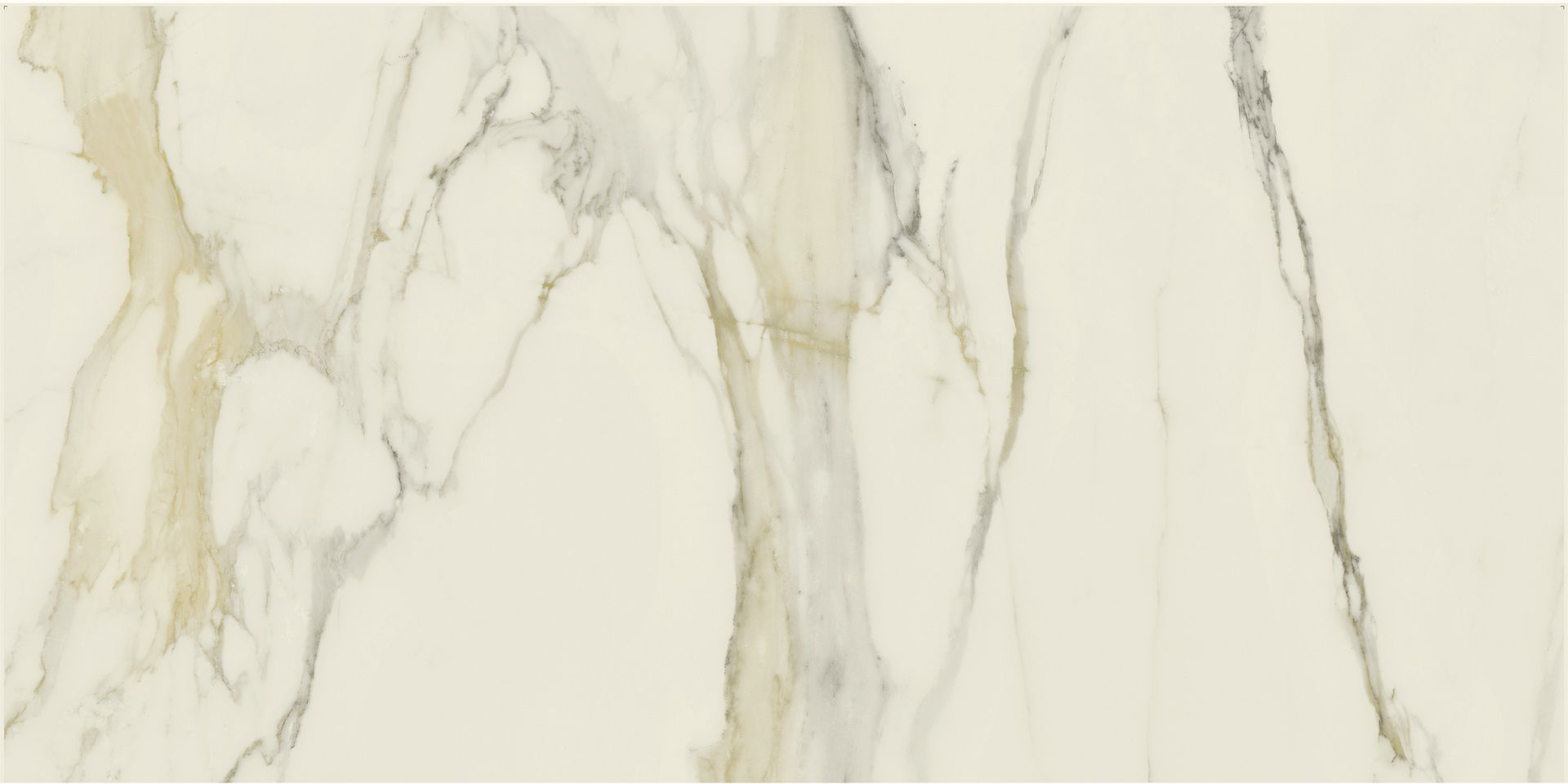 Плитка из керамогранита REX 750673 SF IC CLG GL CALACATTA GOLD GLOSSY для стен и пола, универсально 120x280 6 мм