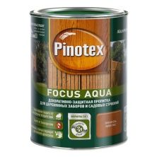 PINOTEX FOCUS AQUA декоративное защитное средство для заборов и садовых построек, зол.осень (0,75л)