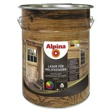 ALPINA AQUA LASUR FUR HOLZFASSADEN лазурь для дерева, прозрачная, колеруемая (10л)