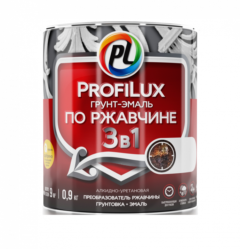 Profilux / Профилюкс Эмаль на ржавчину 3 в 1 глянцевая