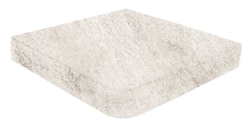 Плитка из керамогранита Evolution Stone White Угловая ступень 33x33