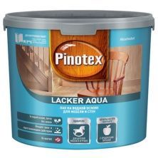 PINOTEX LACKER AQUA 10 лак на водной основе для мебели и стен, д/вн.работ, матовый (2,7л)