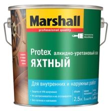 MARSHALL PROTEX ЯХТНЫЙ лак алкидно-уретановый, универсальный, глянцевый 90 (2,5л)