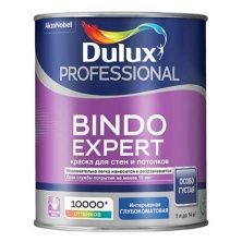 DULUX BINDO EXPERT краска для стен и потолков, особо густая, глубокоматовая, база BC (0,9л)