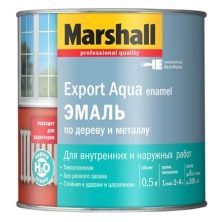 MARSHALL EXPORT AQUA эмаль водная, п/матовый, черная (0,5л)