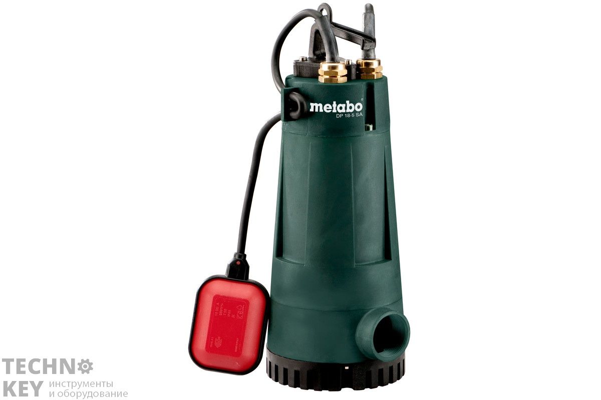 Metabo DP 18-5 SA дренажный насос,800Вт,18000л/ч,част.5мм 604111000