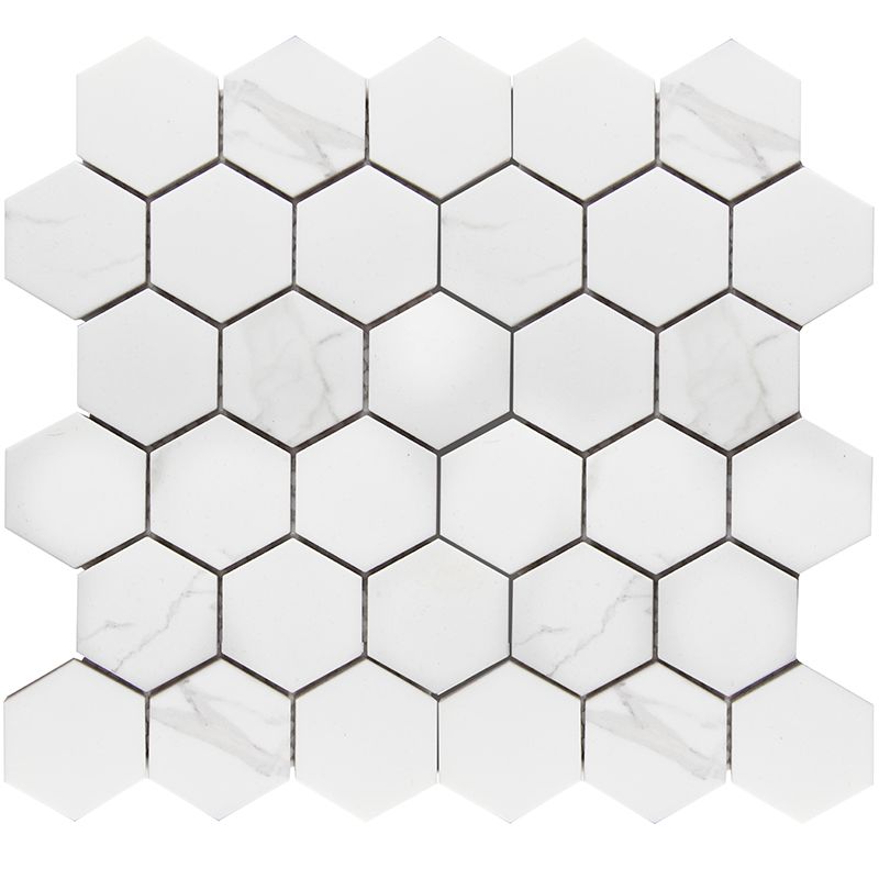 Мозаика Geometry Hexagon Small Carrara Matt 28,2x27,1