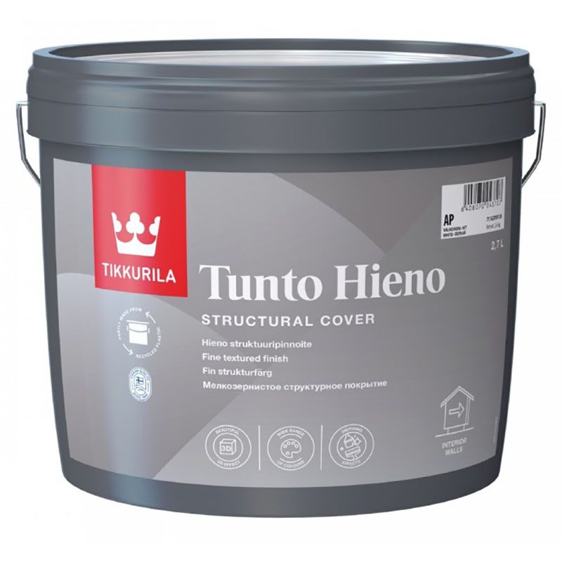 TIKKURILA TUNTO HIENO покрытие декоративное, мелкозернистое, глубоко матовое, база AP (2,7л)*