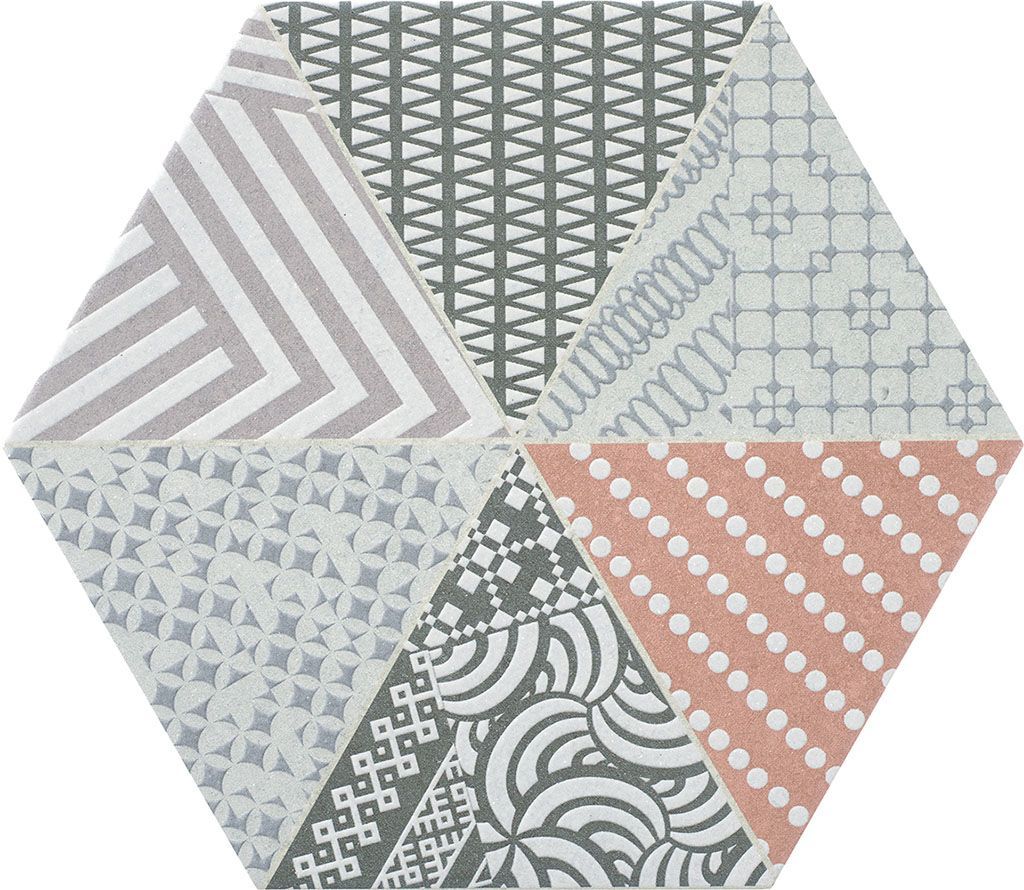 Плитка из керамогранита 78799702 NORDIC HEXA MIX-3 GRS-CRL для пола 20x23