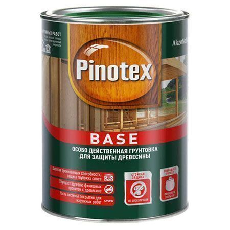 PINOTEX BASE обязательный глубокопроникающий грунт под антисептики с защитными свойствами (1л)