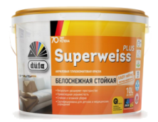 Dufa Retail Superweiss Plus/ Дюфа Ритейл Супервайс Плюс Краска для стен и потолков акриловая глубокоматовая