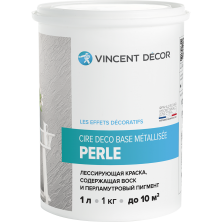 VINCENT DECOR CIRE DECO база Металлизе Перль, лессирующая декоративная краска (0,8л)