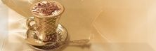 Керамическая плитка Capuccino Coffee Gold A Декор 10x30