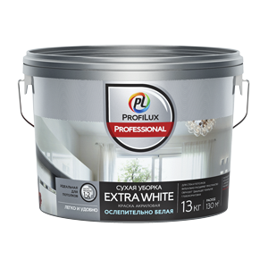 Profilux Professional Extra white / Профилюкс Профешнл Экстра вайт Краска для стен и потолков водно-дисперсионная матовая