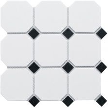 Мозаика HOMEWORK Octagon big White/Black Matt CLA006 30x30