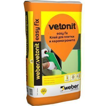 Клей для плитки и керамогранита Weber-Vetonit easy fix 25 кг