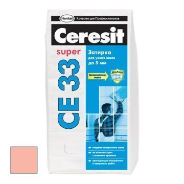 Затирка цементная Ceresit CE 33 Super розовая №34 2 кг