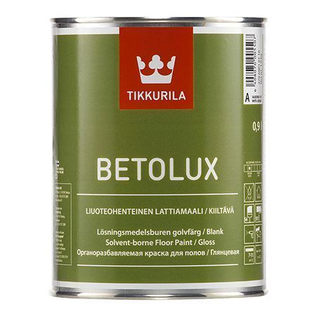 TIKKURILA BETOLUX краска для пола алкидно уретановая, глянцевая, база A (0,9л)