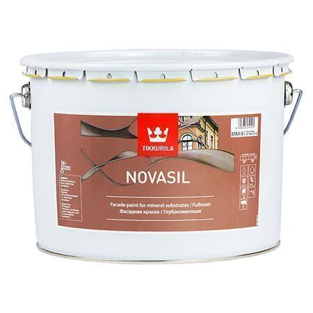 TIKKURILA NOVASIL краска силикономодифицированная, глубокоматовая, база A (9л)