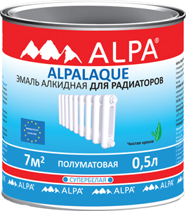 Alpa Alpalaque / Альпа Альпалак Эмаль для радиаторов полуматвая