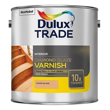 DULUX DIAMOND GLAZE однокомпонентный лак на водной основе, суперпрочность, глянцевый (5л)