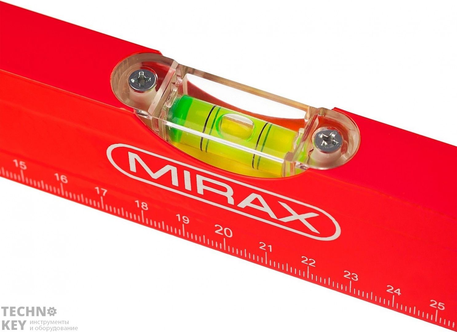 Уровень коробчатый усиленный MIRAX 3 противоударных ампулы (1 поворотная на 360 град), с ручками, 150 см