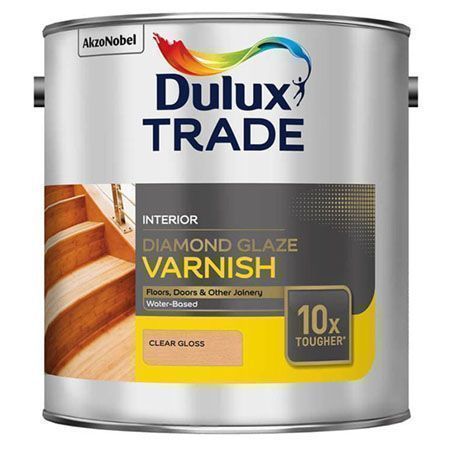 DULUX DIAMOND GLAZE однокомпонентный лак на водной основе, суперпрочность, глянцевый (2,5л)