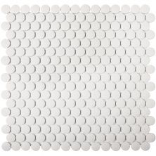 Мозаика Slip Penny Round White противоскользящая 31,5x30,9