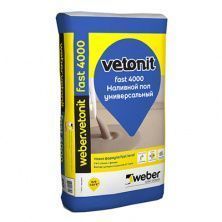 Быстротвердеющий наливной пол Weber-Vetonit fast 4000 20 кг