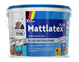 Dufa Retail Mattlatex Plus/ Дюфа Ритейл Маттлатекс Плюс Краска для стен и потолков латексная матовая