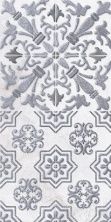 Керамическая плитка Кампанилья 1 серый 1641-0091 Декор 40x20