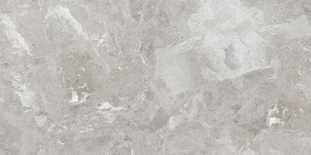 Плитка из керамогранита Brecia Grey серый глянцевый для стен и пола, универсально 60x120