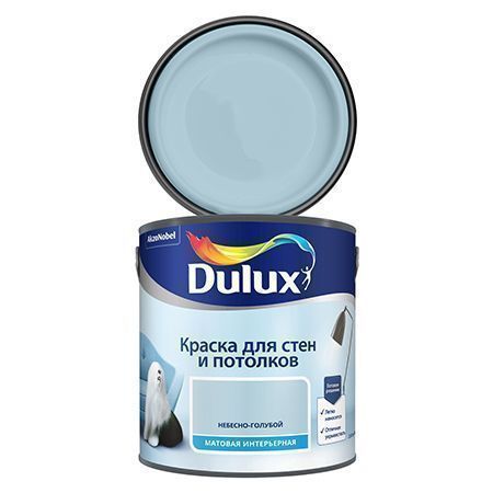 DULUX краска для стен и потолков, матовая, небесно-голубой (2,5л)