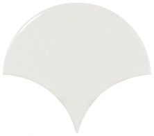 Керамическая плитка Scale Wall Fan White для стен 10,6x12