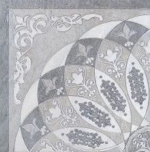 Плитка из керамогранита Декор Монтаньоне серый лаппатированный 1/4 розона HGD\B37\TU0031L 42x42