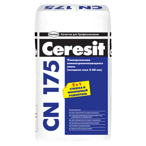 Ceresit CN 175 Plus / Церезит ЦН 175 Плюс Смесь для пола самовыравнивающаяся универсальная от 3 до 60 мм.