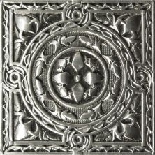 Керамическая плитка Metalic Plox Satined Black Silver 1396 Beni-Sano Вставка 6x6