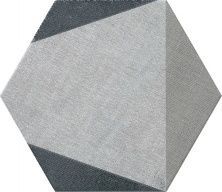 Плитка из керамогранита HEXTANGRAM FABRIC GREY для стен и пола, универсально 33x28,5