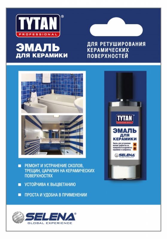 TYTAN PROFESSIONAL эмаль для реставрации керамики, белая (7мл)