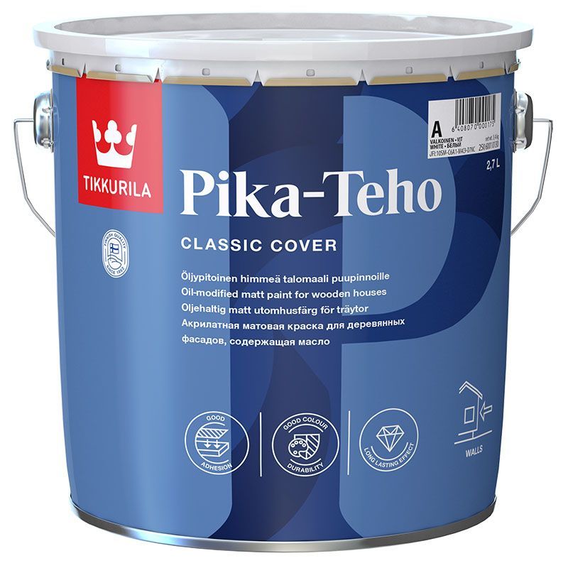 TIKKURILA PIKA TEHO краска фасадная акрилатная с добавлением масла, матовая, база C (2,7л)