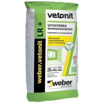 Шпатлевка полимерная Weber-Vetonit LR + белый 20 кг