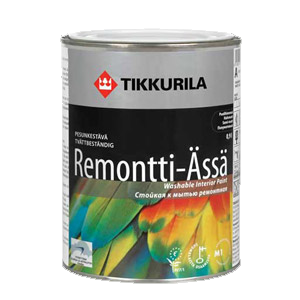 Tikkurila Remontti-Assa / Тиккурила Ремонтти-Ясся Краска для стен и потолков акрилатная полуматовая