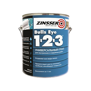 Zinsser Bulls Eye 1-2-3 Primer / Зинссер Буллс Ай 1-2-3 Праймер Грунт универсальный стирол-акриловый