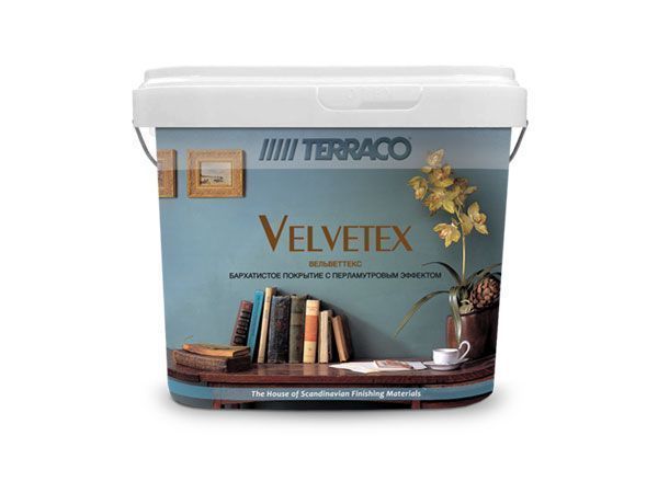 TERRACO VELVETEX покрытие декоративное с эффектом бархата, белое (5кг)