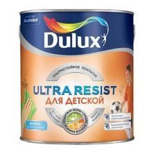 DULUX ULTRA RESIST ДЛЯ ДЕТСКОЙ краска для стен и потолков с ионами серебра, матовая, база BW (2,5л)