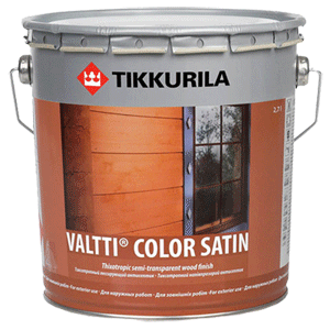Tikkurila Valtti Color Satin / Тиккурила Валти Колор Стейн Антисептик защитный для древесины лессирующий полуматовый