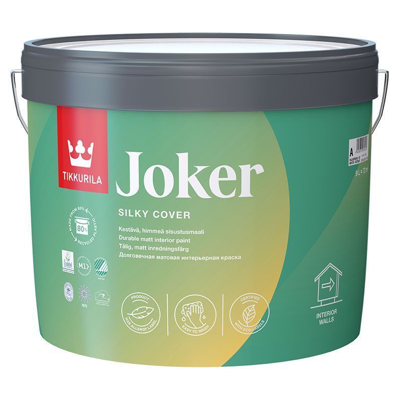 TIKKURILA JOKER краска гипоаллергенная для интерьеров, матовая, база A (9л)