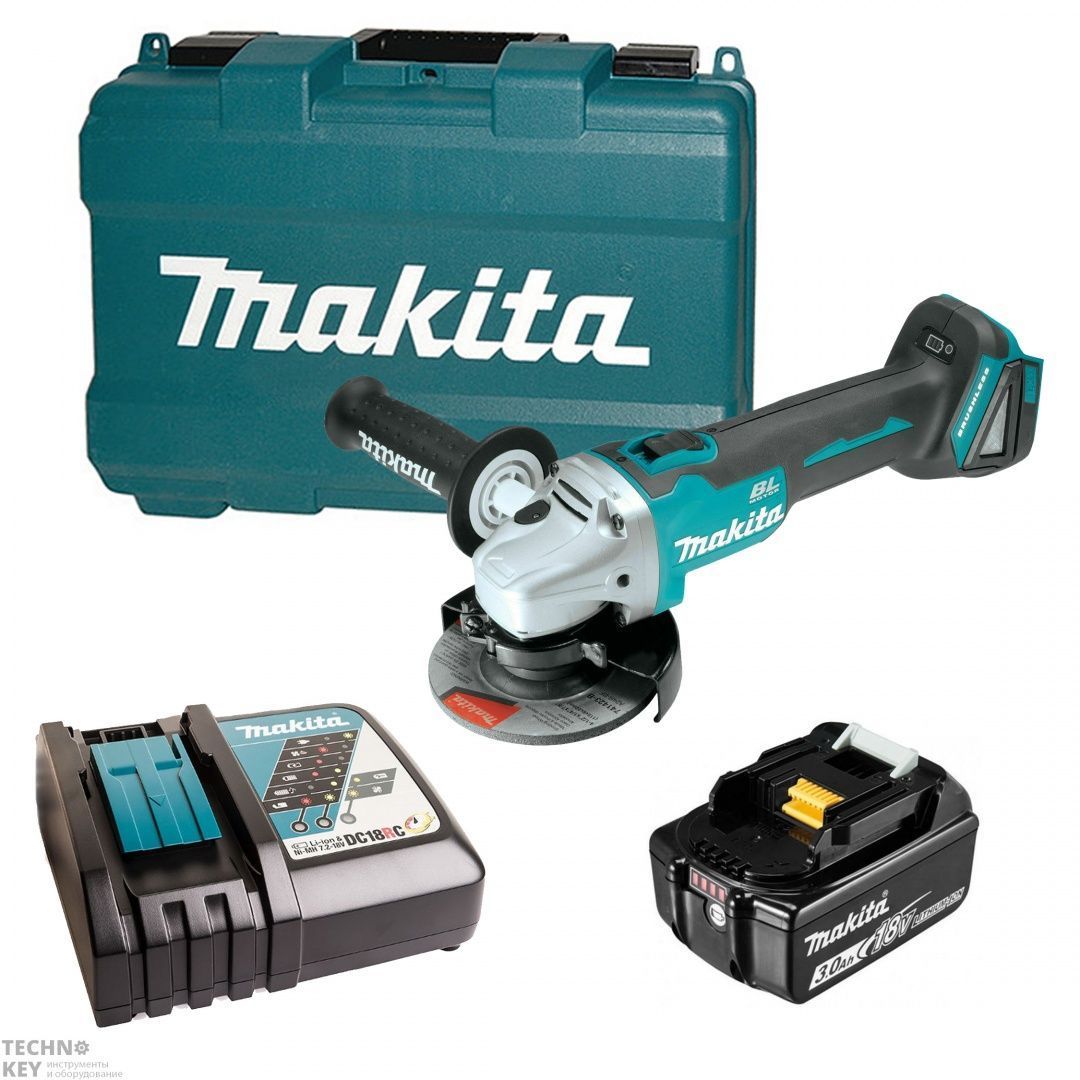 Аккумуляторная угловая шлифовальная машина Makita DGA504RF