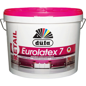 Dufa Premium Eurolatex 7 / Дюфа Премиум Евролатекс 7 Краска для стен и потолков водно-дисперсионная матовая