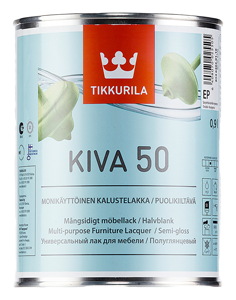 Tikkurila Kiva 50 / Тиккурила Кива 50 Лак мебельный акрилатный полуглянцевый